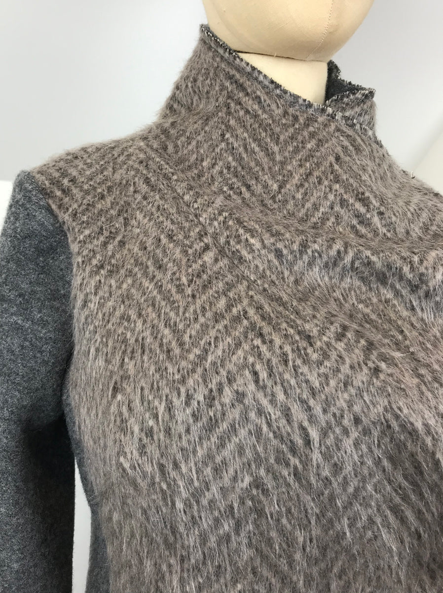 taupe brown alpaca jacket